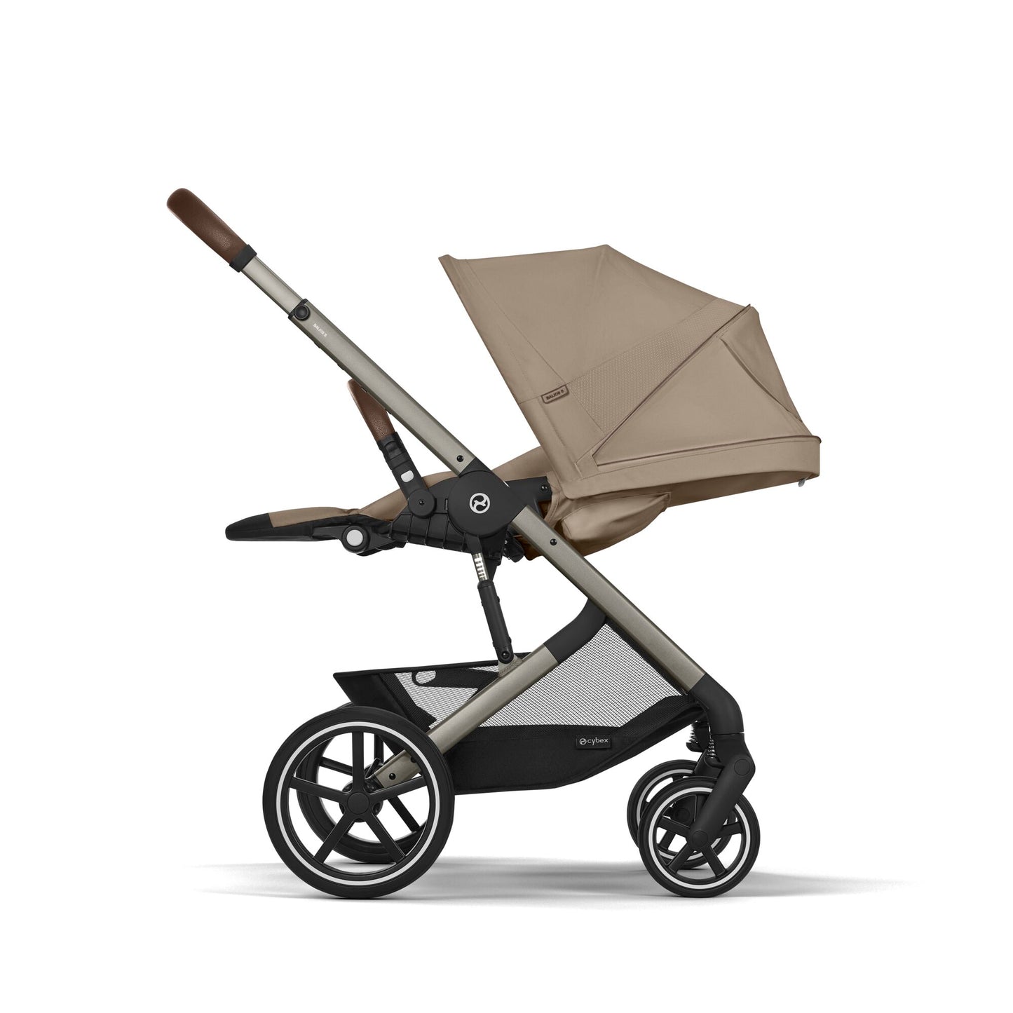 עגלת תינוק משולבת - טיולון ועריסה Balios TS5 בצבע Almond Beige , עם סל-קל Cloud G