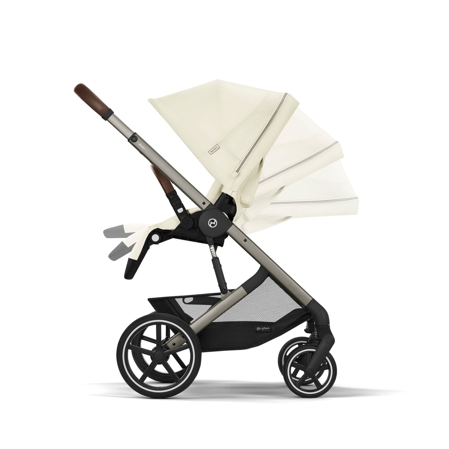 עגלת תינוק משולבת - טיולון ועריסה Balios TS5 בצבע Seashell Beige , עם סלקל Cloud G