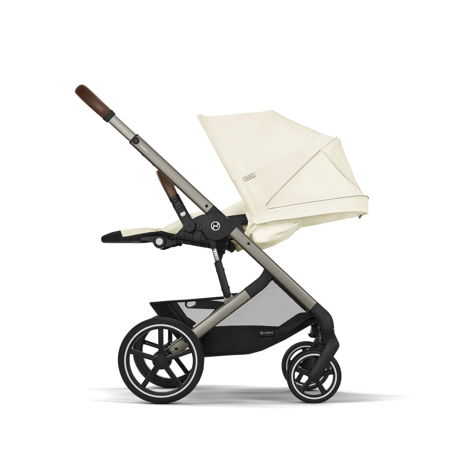 עגלת תינוק משולבת - טיולון ועריסה Balios TS5 בצבע Seashell Beige , עם סלקל Cloud G
