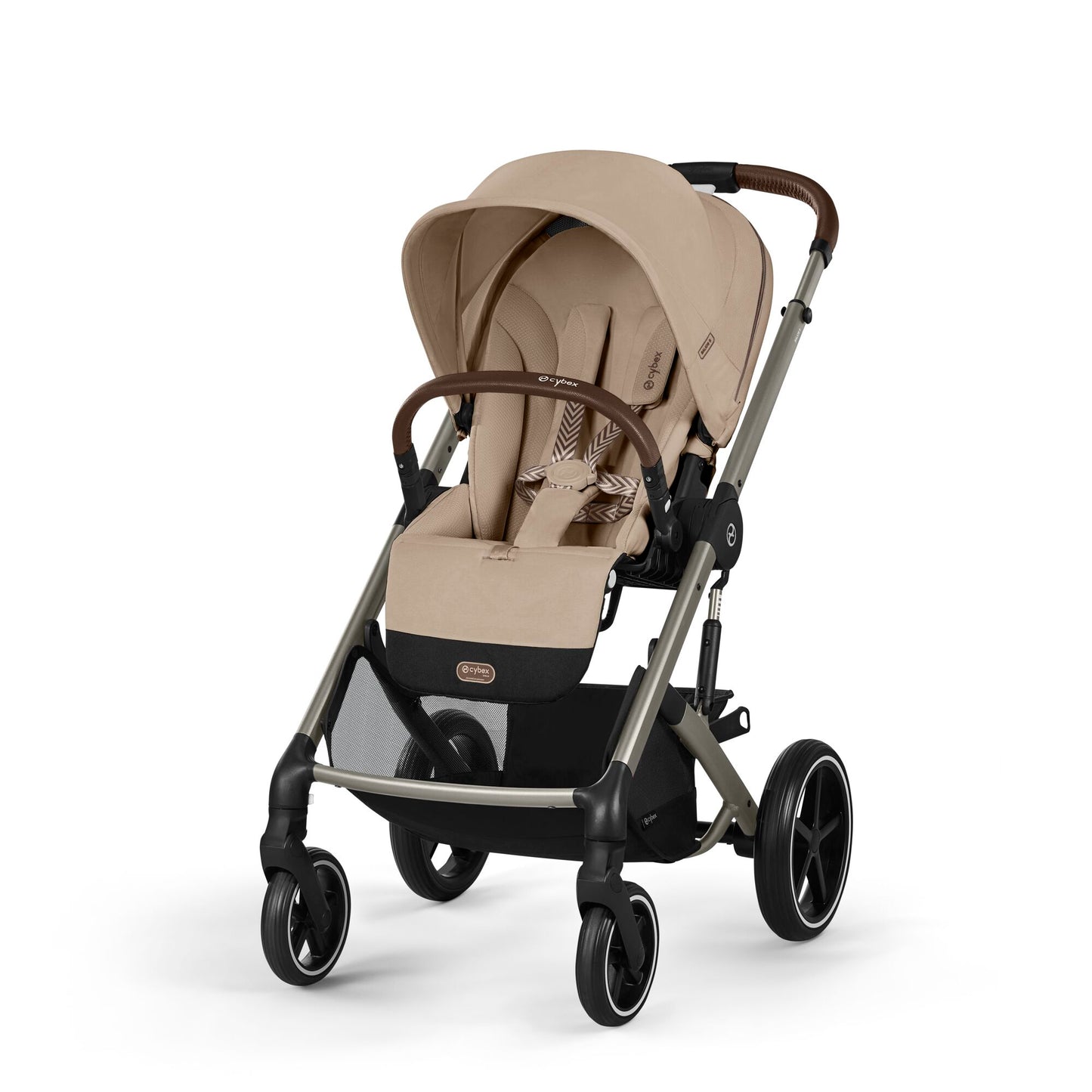 עגלת תינוק משולבת - טיולון ועריסה Balios TS5 בצבע Almond Beige , עם סל-קל Cloud G