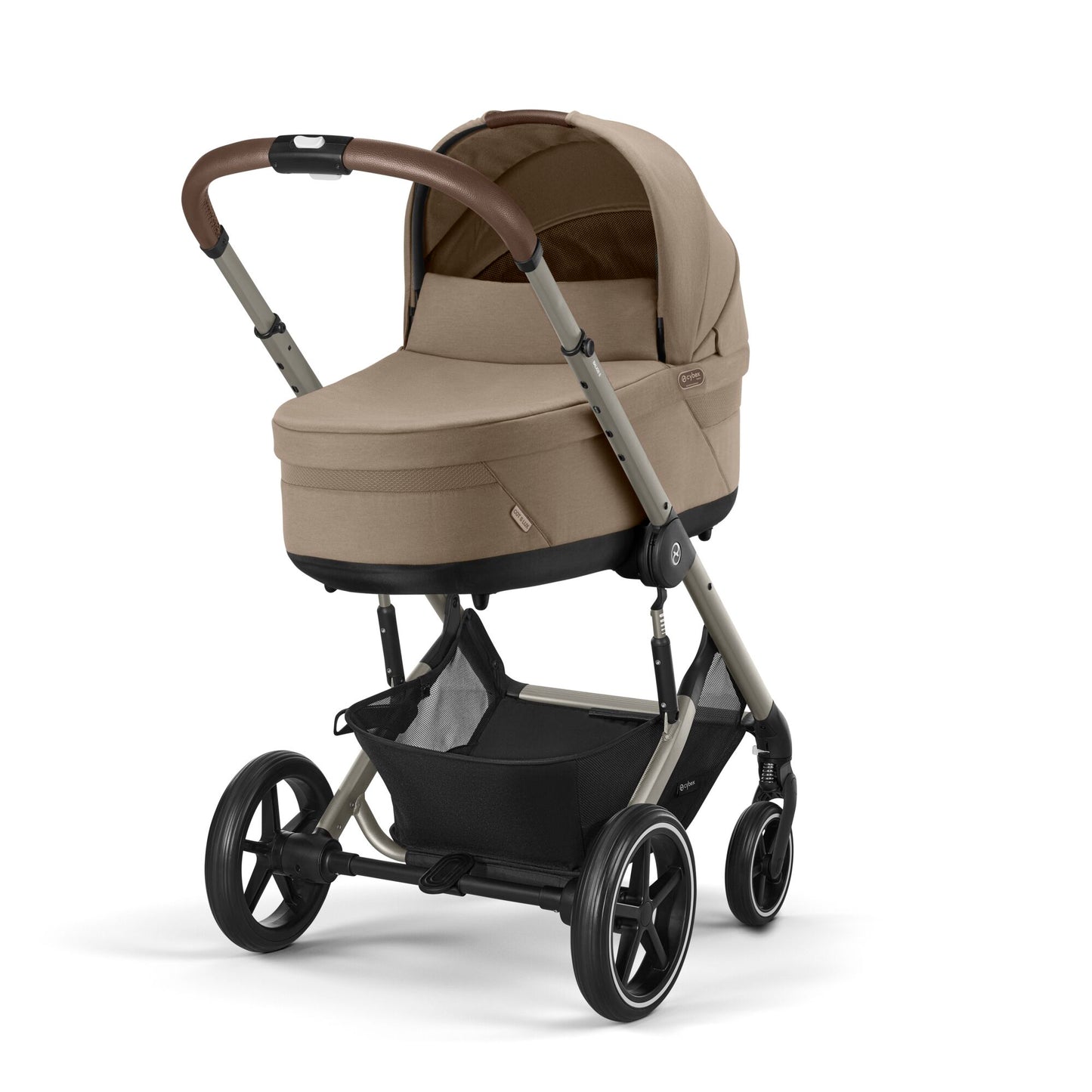 עגלת תינוק משולבת - טיולון ועריסה Balios TS5 בצבע Almond Beige , עם סל-קל Cloud G
