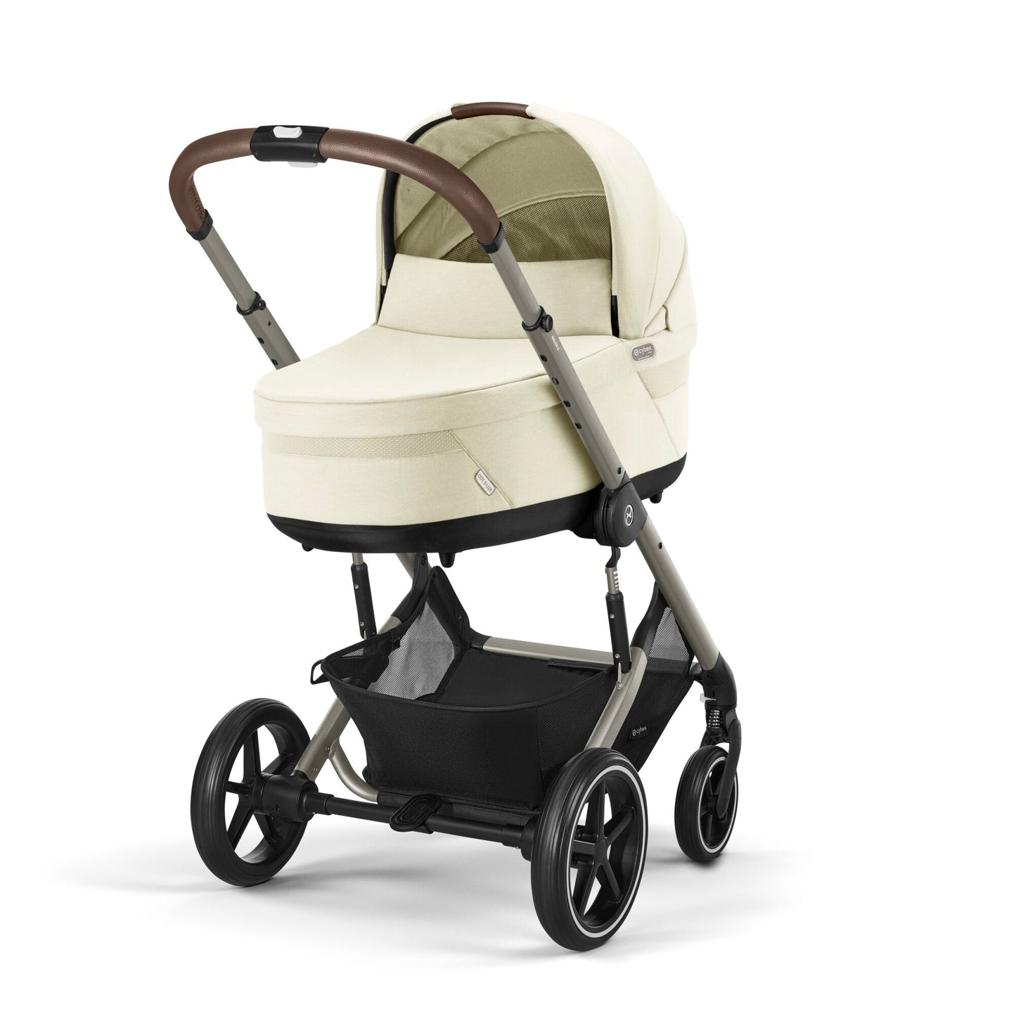 עגלת תינוק משולבת - טיולון ועריסה Balios TS5 בצבע Seashell Beige , עם סלקל Cloud G
