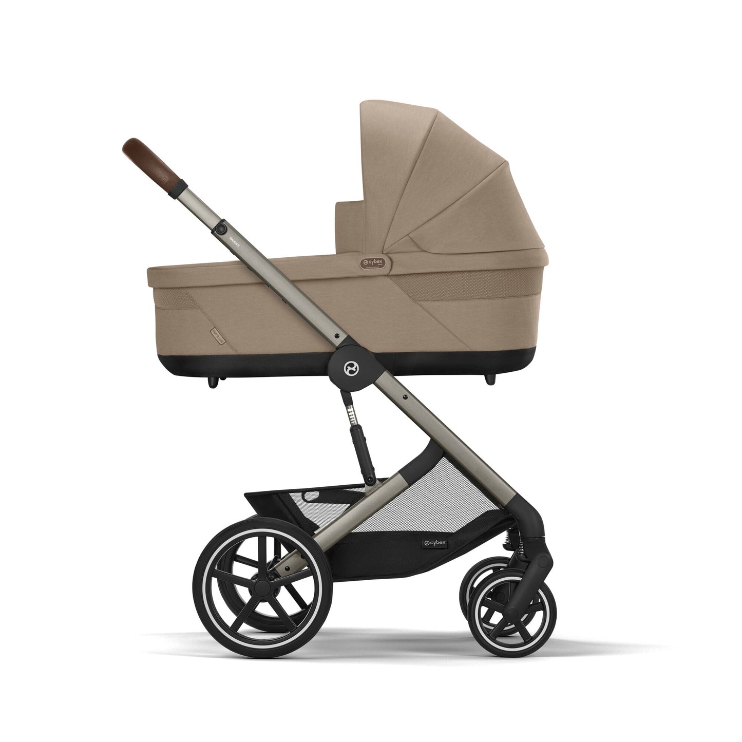 עגלת תינוק משולבת - טיולון ועריסה Balios TS5 בצבע Almond Beige , עם סל-קל Cloud G
