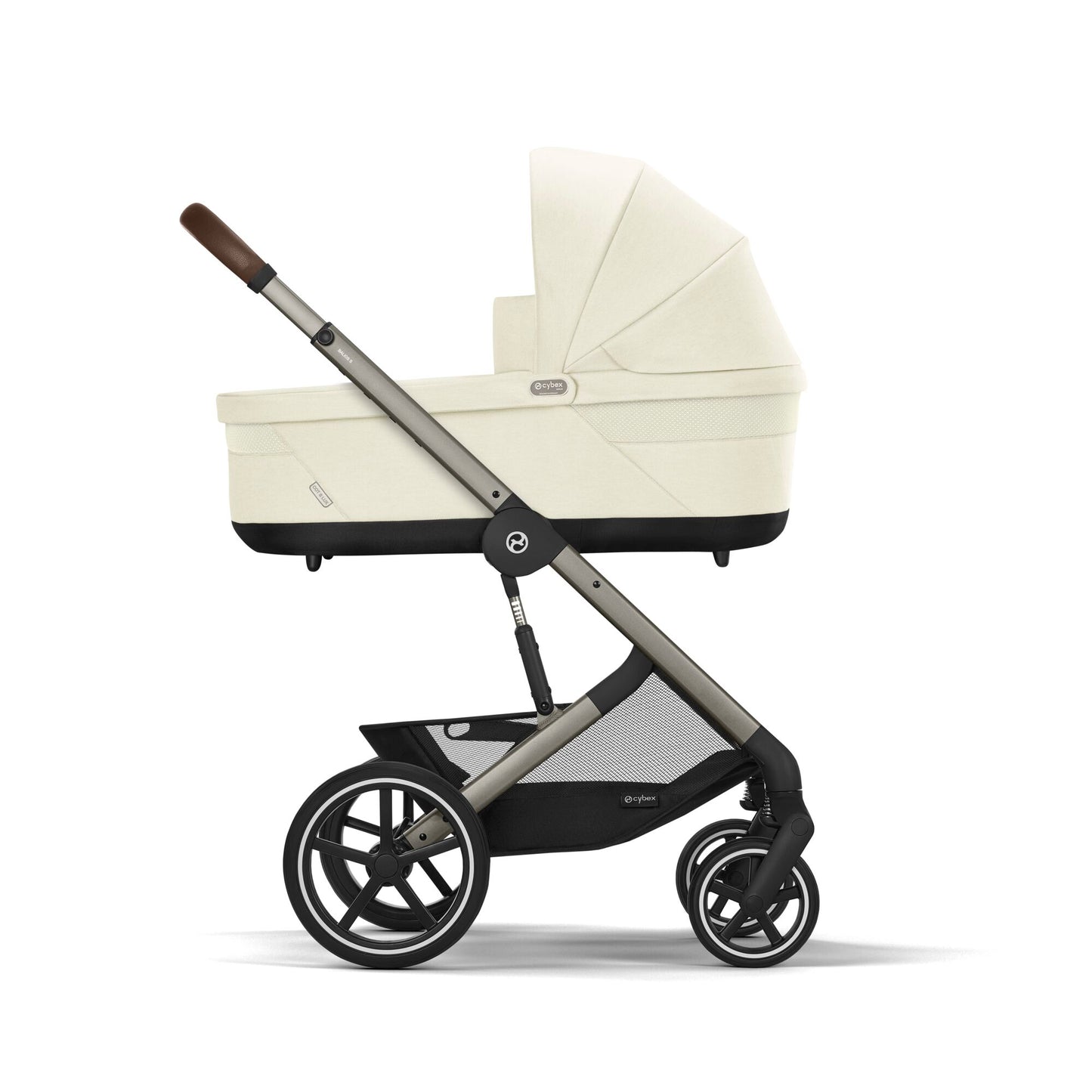 עגלת תינוק משולבת - טיולון ועריסה Balios TS5 בצבע Seashell Beige , עם סלקל Cloud G