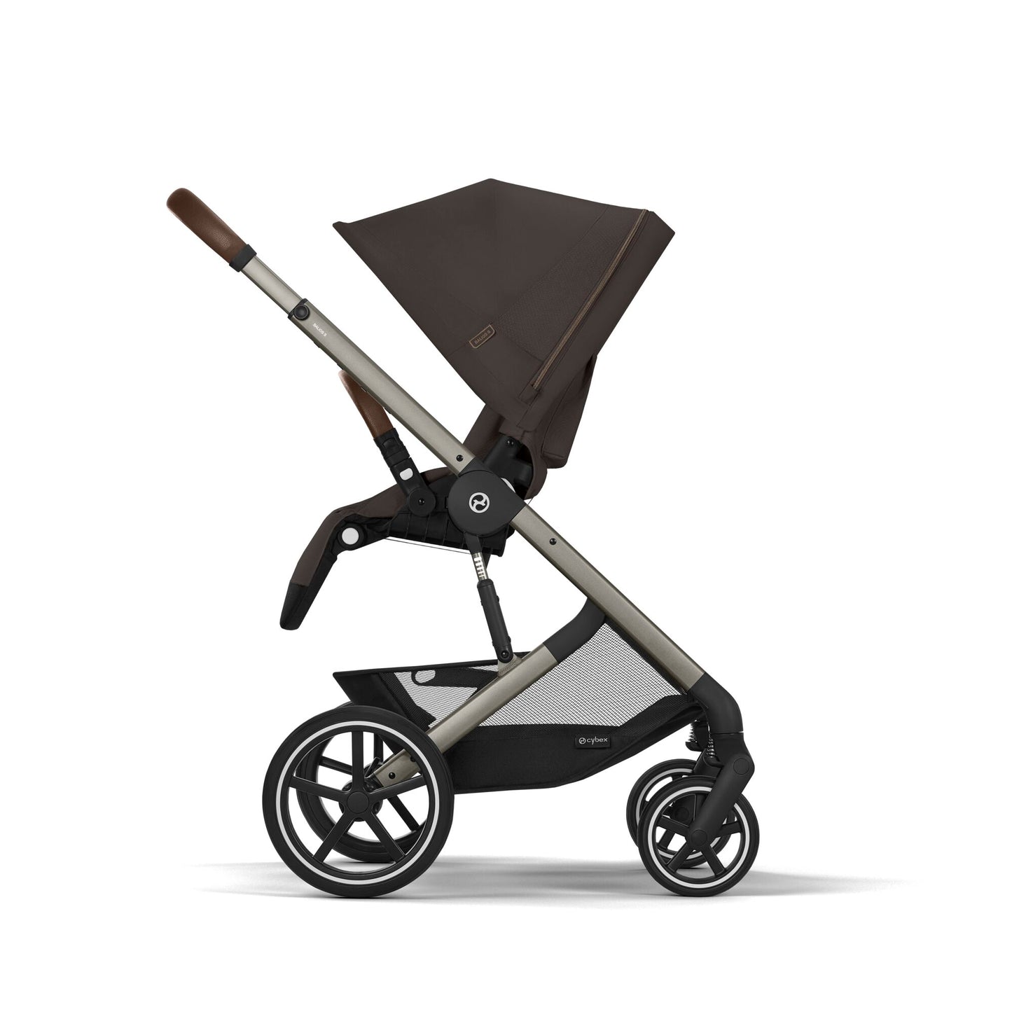 עגלת תינוק משולבת - טיולון ועריסה Balios TS5 בצבע Chocolate Brown , עם סל-קל Cloud G