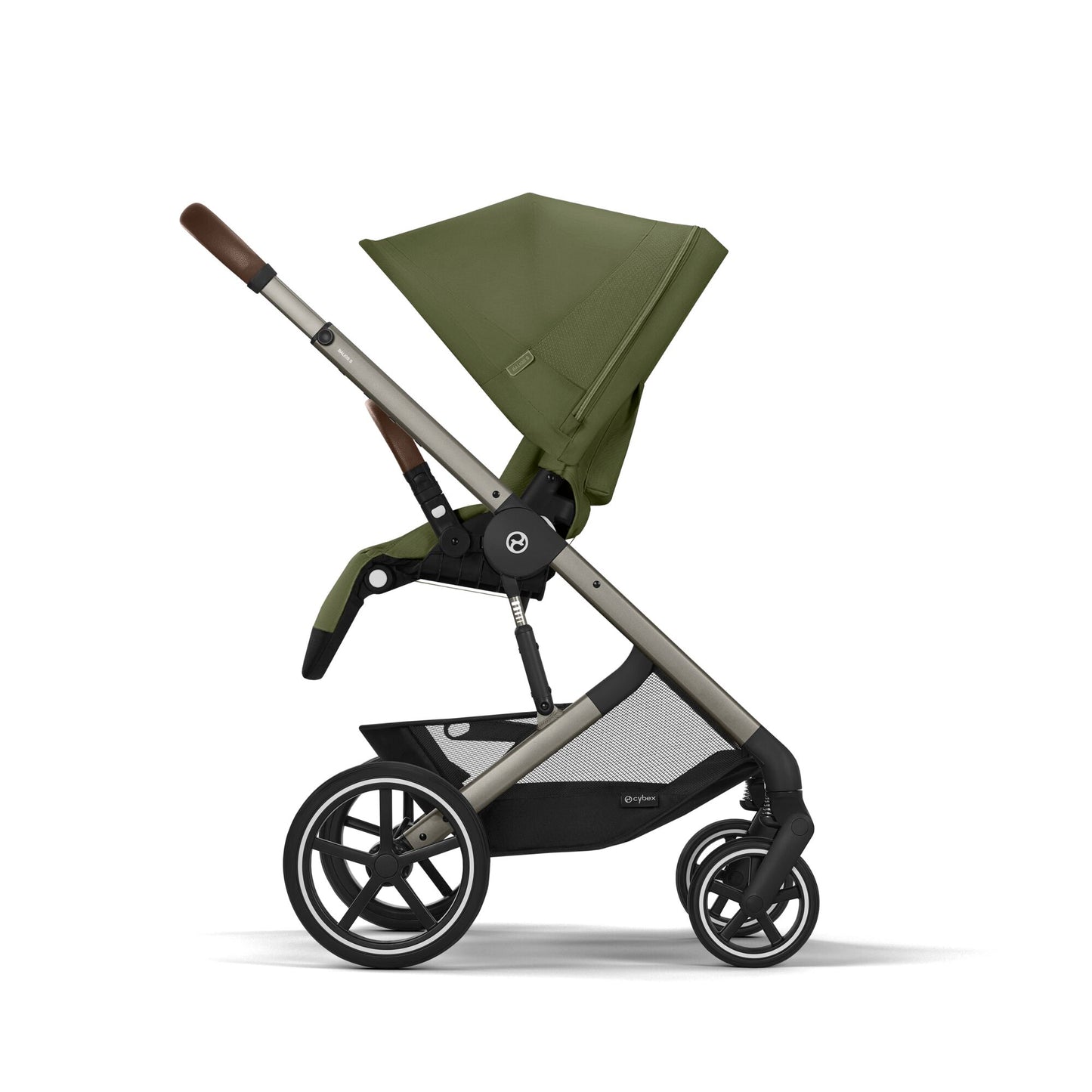 עגלת תינוק משולבת - טיולון ועריסה Balios TS5 בצבע Moss Green , עם סל-קל Cloud G