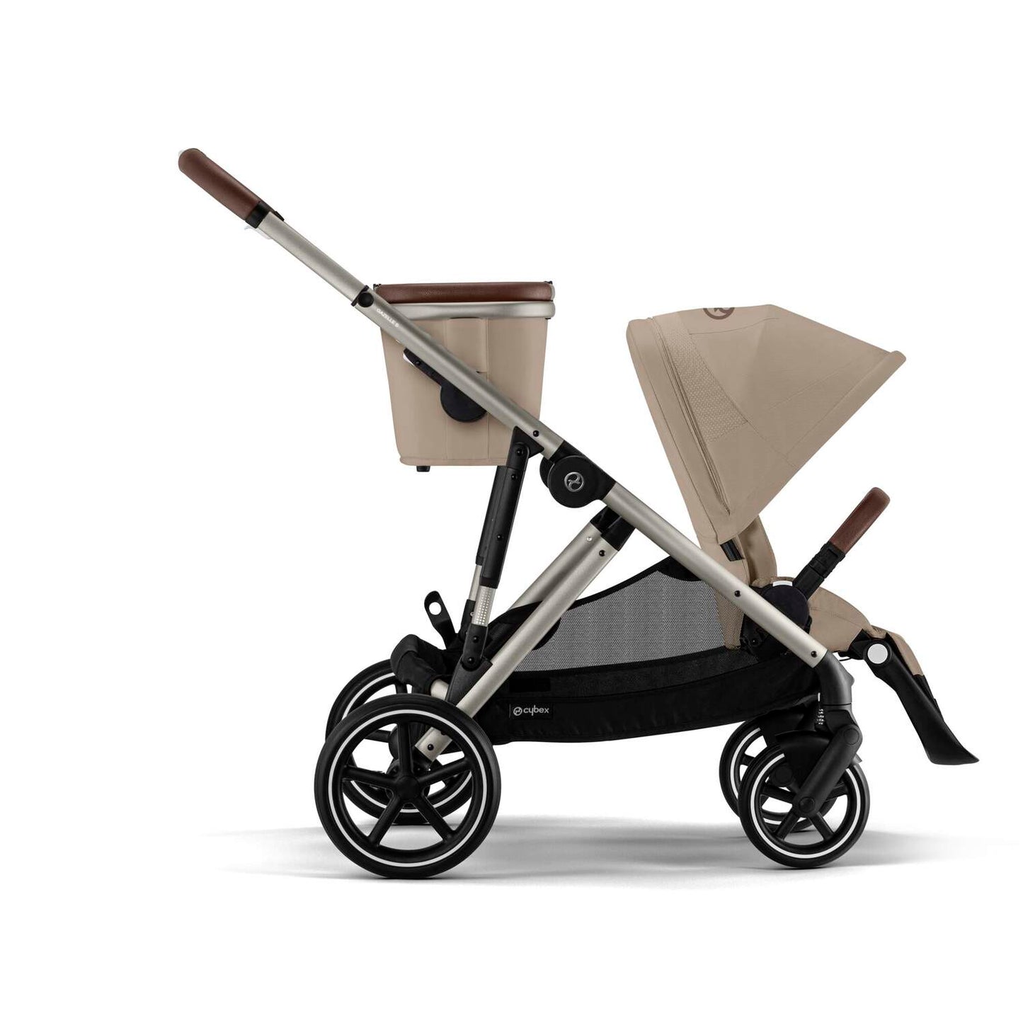עגלת תינוק לתאומים / אחים Gazelle S2 בז' Almond Beige