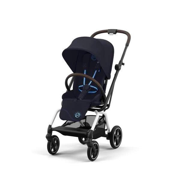 עגלת טיולון Eezy S Twist +2 כחול dark blue שלדה כסופה