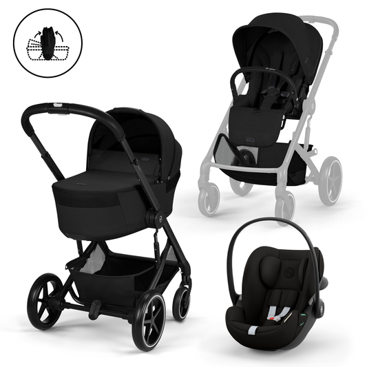 Balios TS6 עגלת תינוק בצבע Moon Black עם סלקל Cloud G