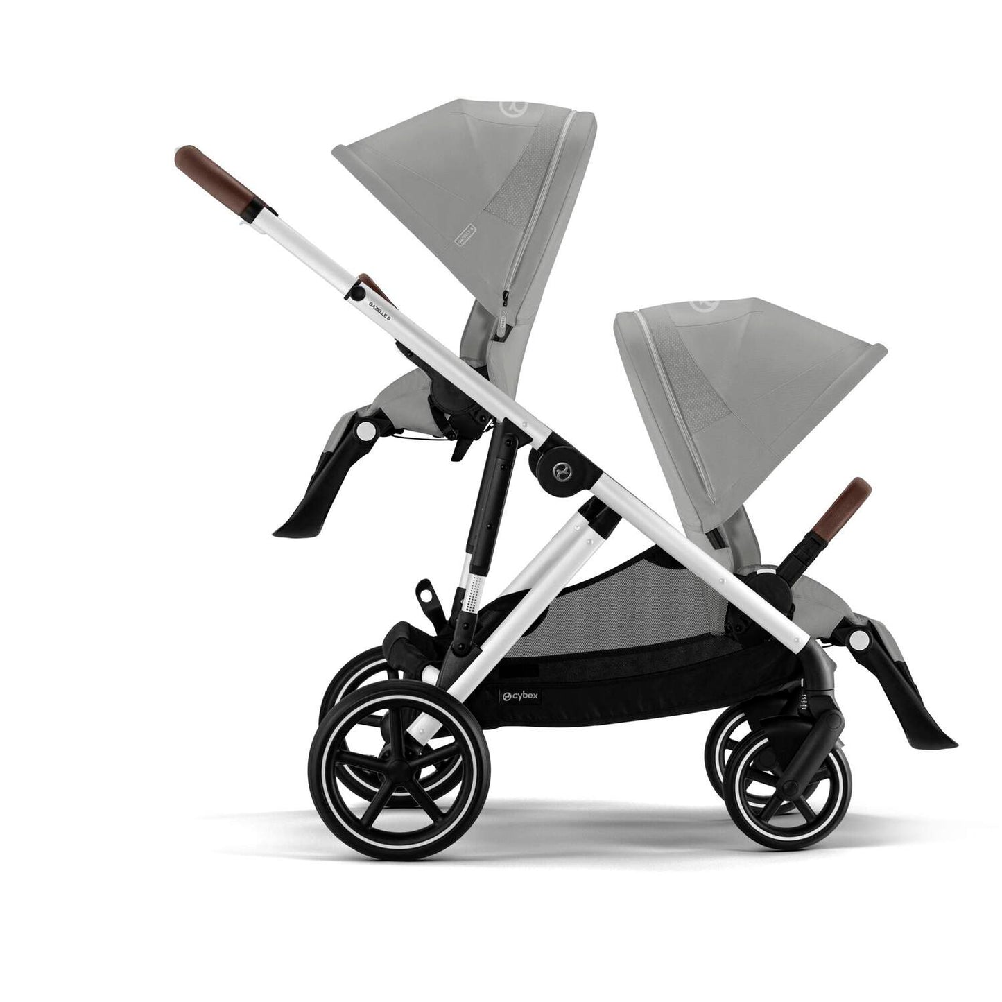 עגלת תינוק לתאומים / אחים Gazelle S2 בז' Stone Grey