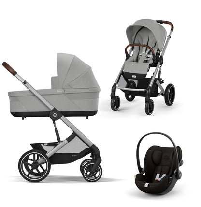עגלת תינוק משולבת - טיולון ועריסה Balios TS5 בצבע Stone Grey , עם סלקל Cloud G