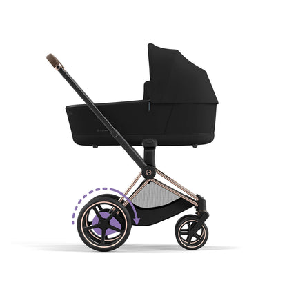 e-Priam עגלת תינוק חשמלית Sepia Black רוזגולד