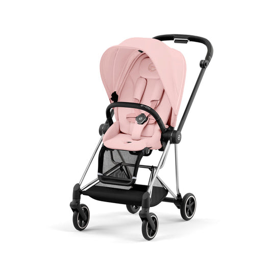 עגלת תינוק Mios 3 Peach Pink עם שלדה כרום שחור