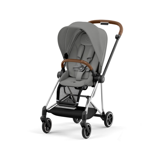 עגלת תינוק Mios 3 Mirage Grey עם שלדה כרום חום