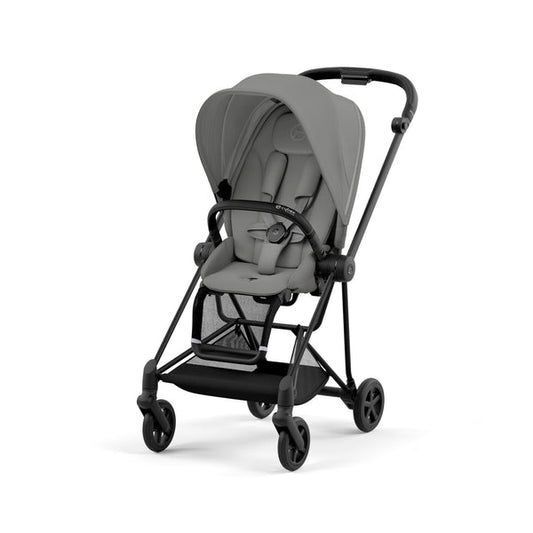 עגלת תינוק Mios 3 Mirage Grey עם שלדה שחור מט