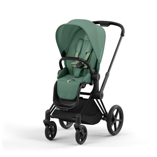 עגלת תינוק Priam 4 Leaf Green עם שלדה שחור מט