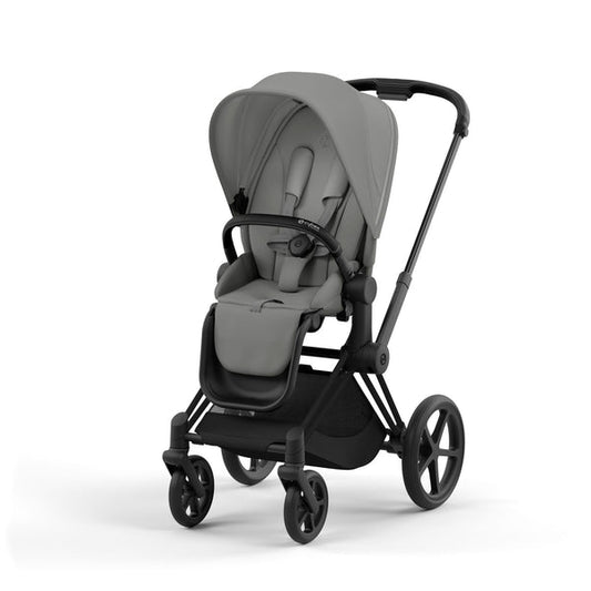 עגלת תינוק Priam 4 Mirage Grey עם שלדה שחור מט