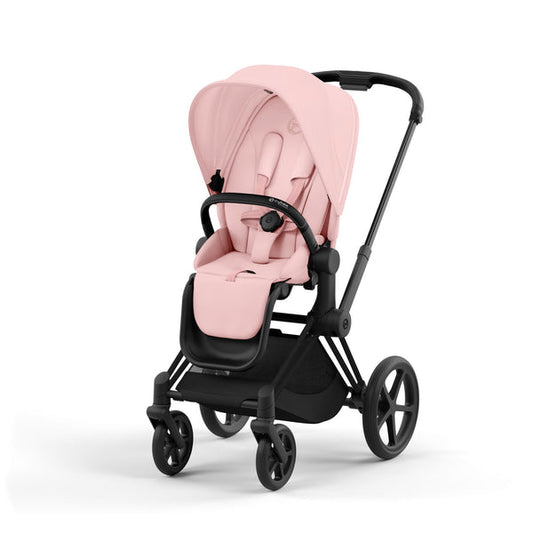 עגלת תינוק Priam 4 Peach Pink עם שלדה שחור מט