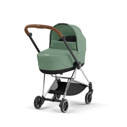 עגלת תינוק Mios 3 Leaf Green עם שלדה כרום חום