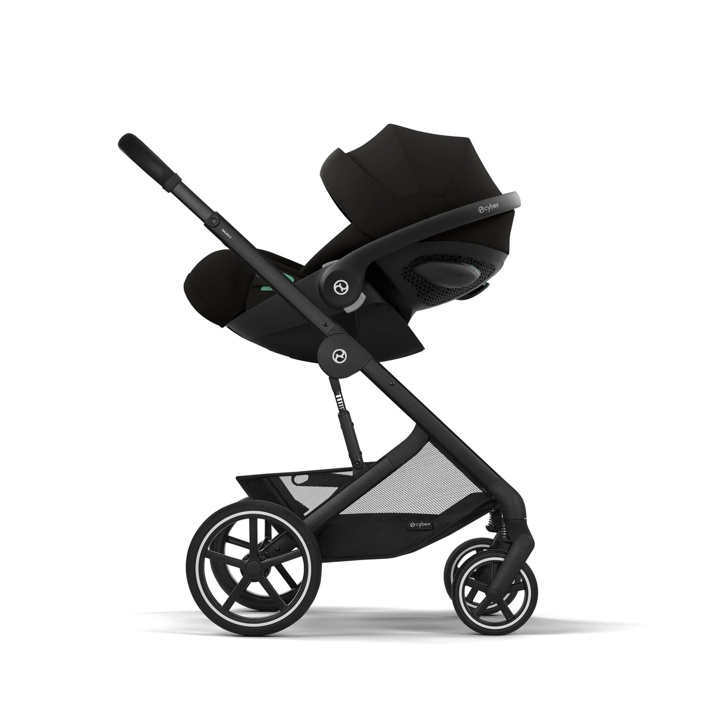 עגלת תינוק משולבת - טיולון ועריסה Balios TS5 בצבע Moon Black , עם סל-קל Cloud G