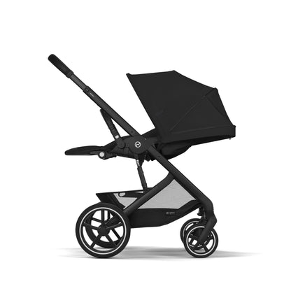 עגלת תינוק משולבת - טיולון ועריסה Balios TS5 בצבע Moon Black , עם סל-קל Cloud G
