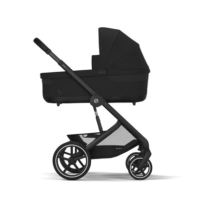 עגלת תינוק משולבת - טיולון ועריסה Balios TS5 בצבע Moon Black , עם סל-קל Cloud G