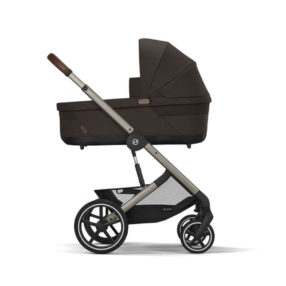 עגלת תינוק משולבת - טיולון ועריסה Balios TS5 בצבע Chocolate Brown , עם סל-קל Cloud G