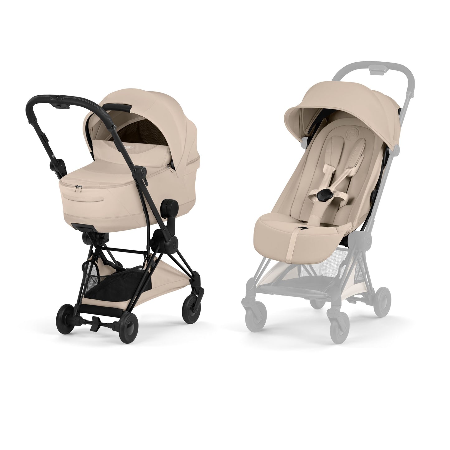 Coya 2 שחור מט Cozy Beige עם עריסה