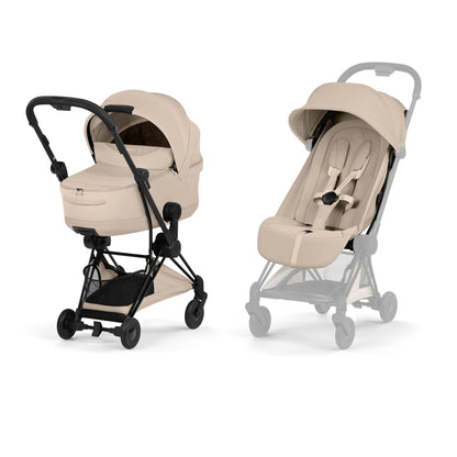 Coya 2 שחור מט Cozy Beige עם עריסה