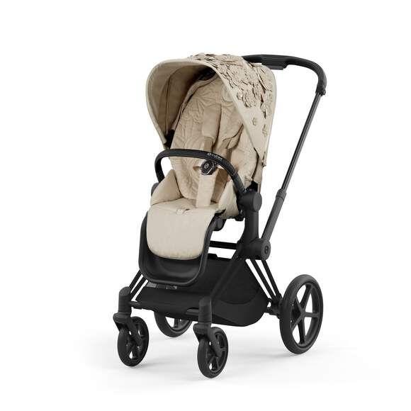 עגלת תינוק Priam 4 Capsule SIMPLY FLOWERS Nude Beige Matt Black