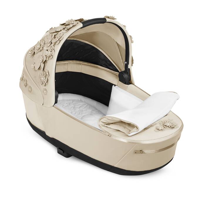 עגלת תינוק Priam 4 Capsule SIMPLY FLOWERS Nude Beige Matt Black