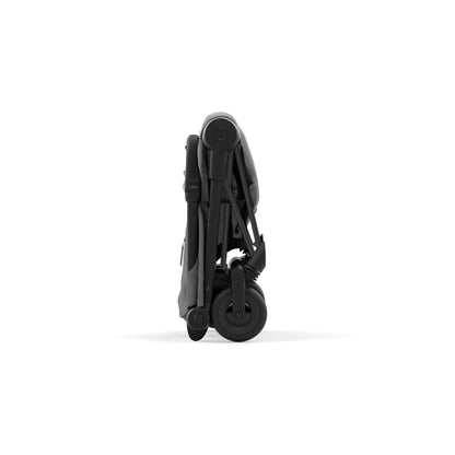 עגלת תינוק Coya שחור מט Mirage Grey-מקופלת