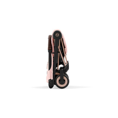 עגלת תינוק Coya רוזגולד peach pink מקופלת