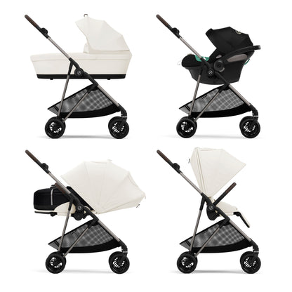 עגלת תינוק משולבת Melio 2 בצבע לבן Cotton White באופציות שונות