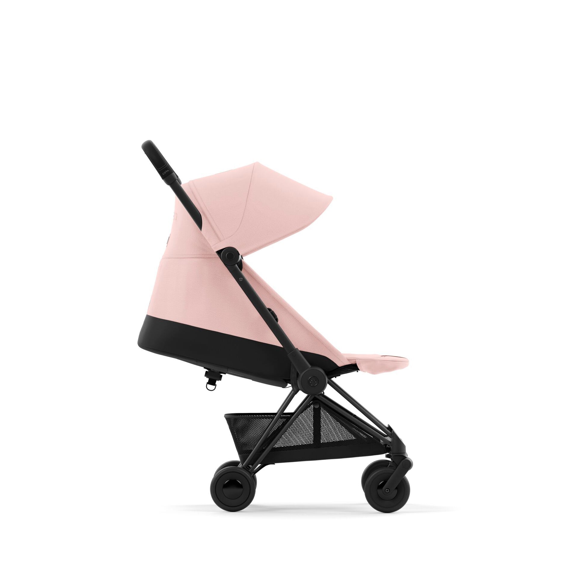 עגלת תינוק Coya שחור מט Peach Pink