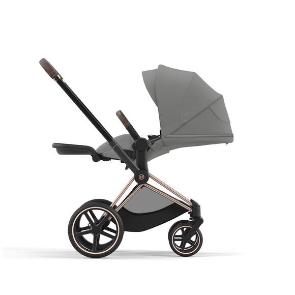 עגלת תינוק Priam 4 Mirage Grey עם שלדה רוזגולד