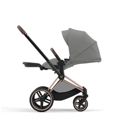 עגלת תינוק Priam 4 Mirage Grey עם שלדה רוזגולד