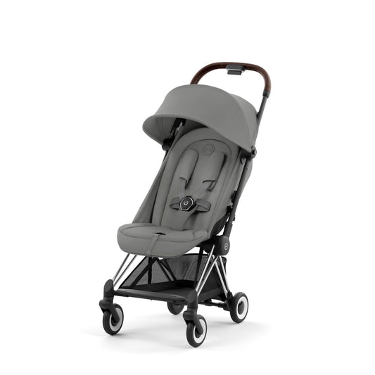 עגלת תינוק Coya כרום חום Mirage Grey