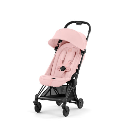 עגלת תינוק Coya שחור מט Peach Pink