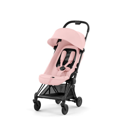 עגלת תינוק Coya שחור מט Peach Pink