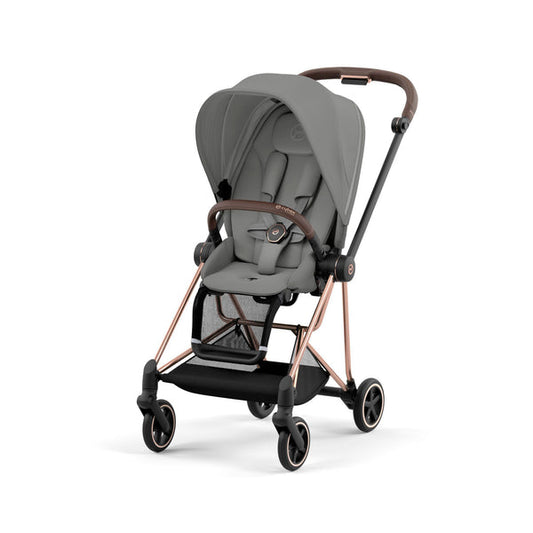 עגלת תינוק Mios 3 Mirage Grey עם שלדה רוזגולד