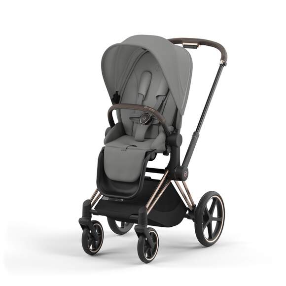 עגלת תינוק Priam 4 Mirage Grey עם שלדה רוזגולד