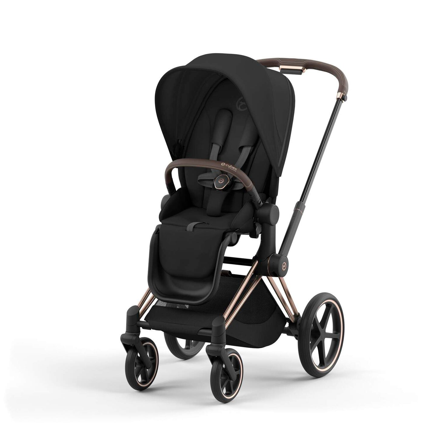 e-Priam עגלת תינוק חשמלית Sepia Black רוזגולד