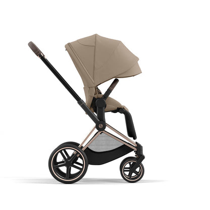 עגלת תינוק Priam 4 Cozy Beige עם שלדה רוזגולד