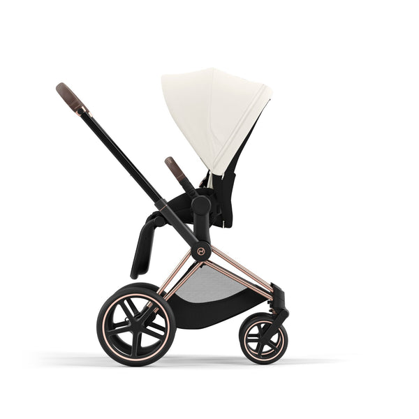 עגלת תינוק Priam 4 Off White עם שלדה רוזגולד
