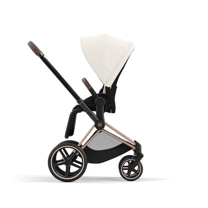 עגלת תינוק Priam 4 Off White עם שלדה רוזגולד