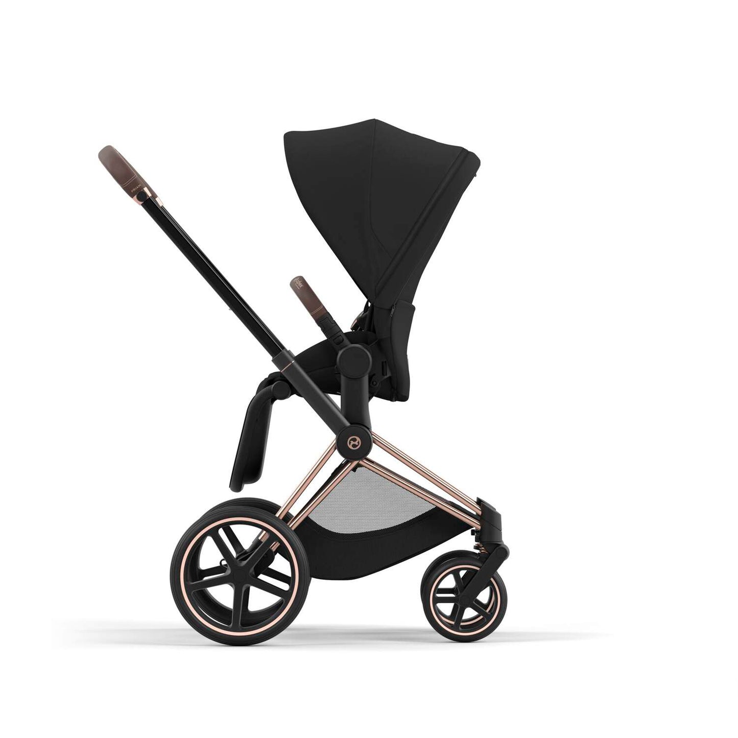 e-Priam עגלת תינוק חשמלית Sepia Black רוזגולד