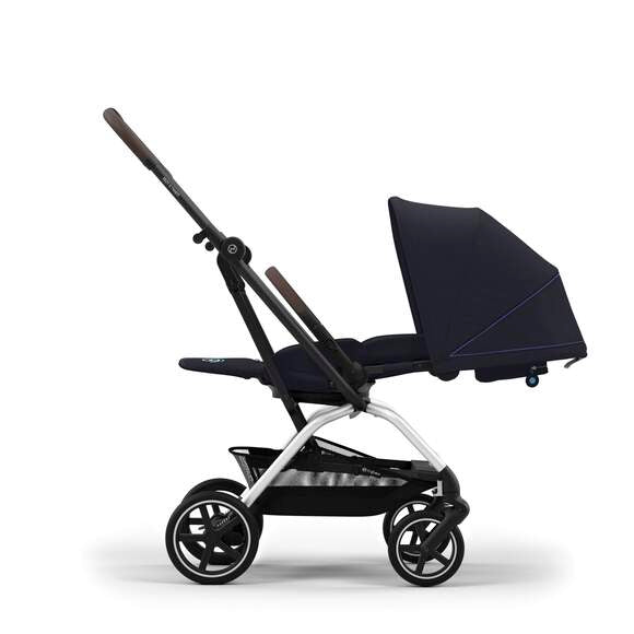 עגלת טיולון Eezy S Twist +2 כחול dark blue שלדה כסופה
