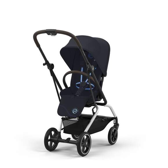 עגלת טיולון Eezy S Twist +2 כחול dark blue שלדה כסופה