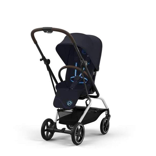 עגלת טיולון Eezy S Twist +2 כחול dark blue שלדה כסופה